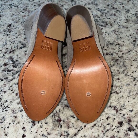 Frye Womens Illana Pull On Pointed Toe Ankle Heeled Boots Suede Gray Size 6B - Picture 8 of 9